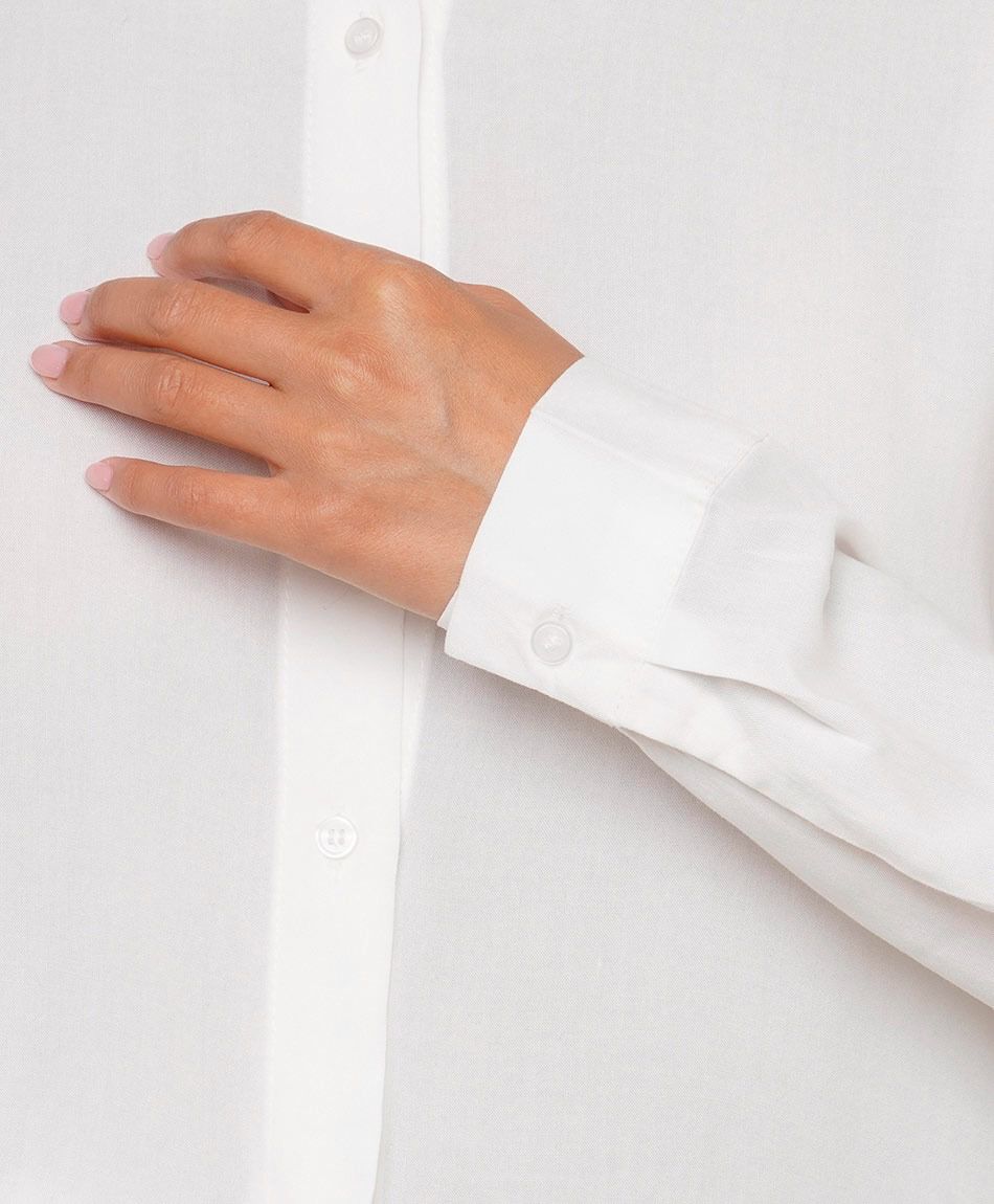 Blusa mujer camisera blanca