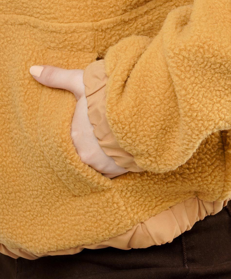 Polar mujer teddy mostaza