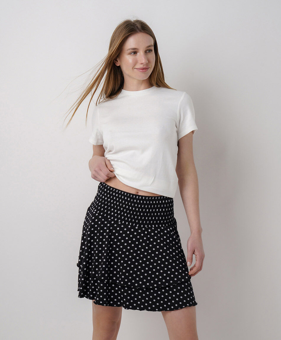 Mini falda mujer lunares