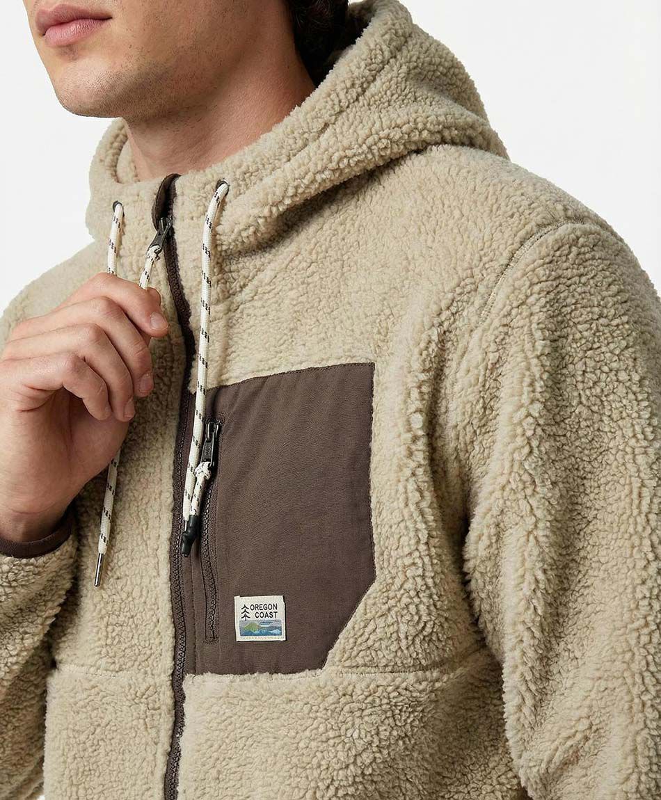 Chaqueta hombre capucha bolsillo