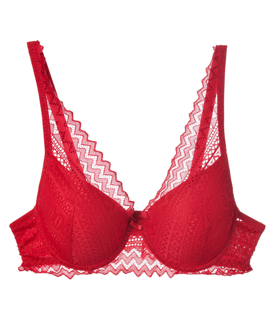 Sost&eacute;n mujer encaje zig zag