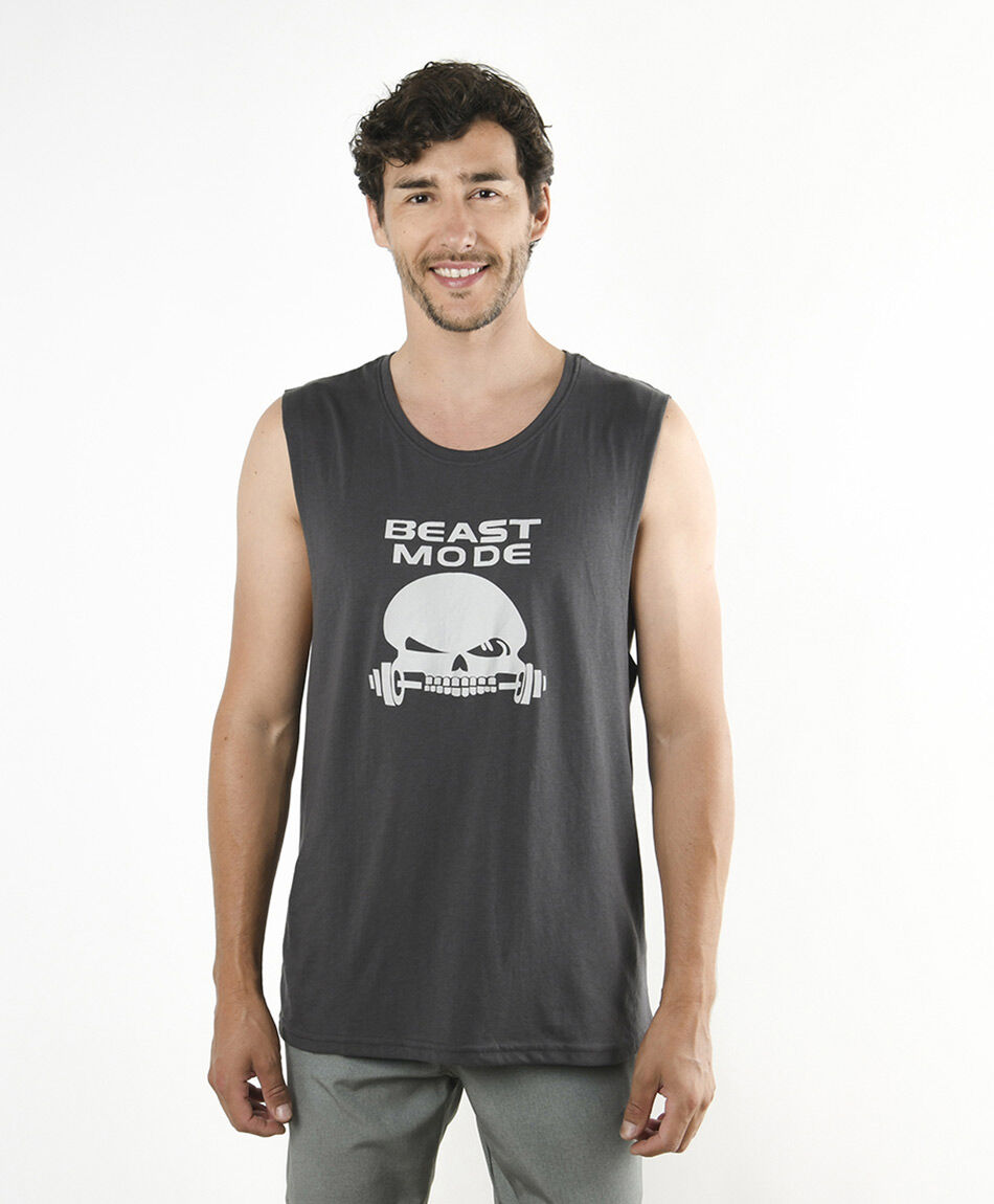 Polera hombre beast mode sin mangas