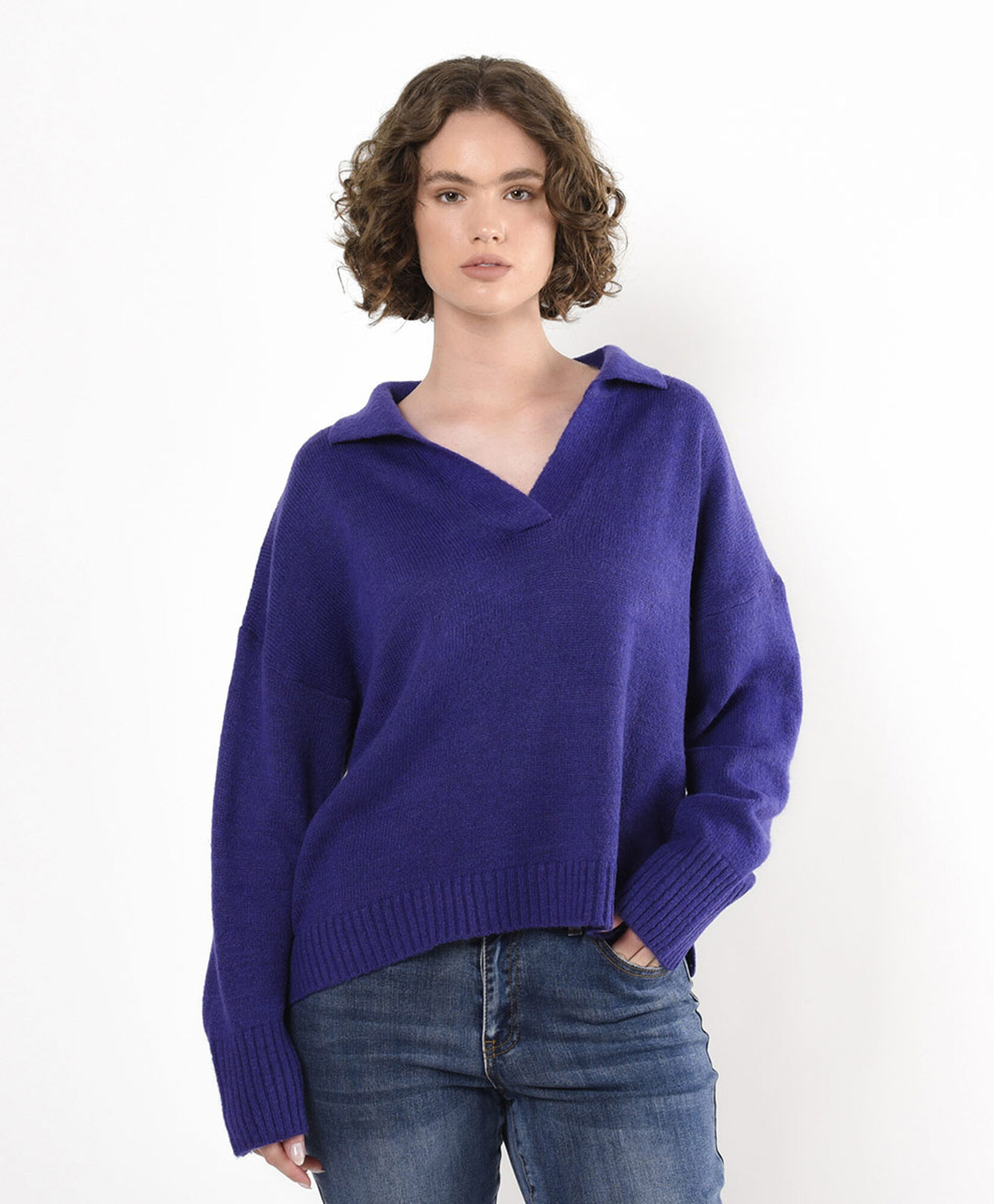 Sweater mujer con cuello Sweater mujer con cuello