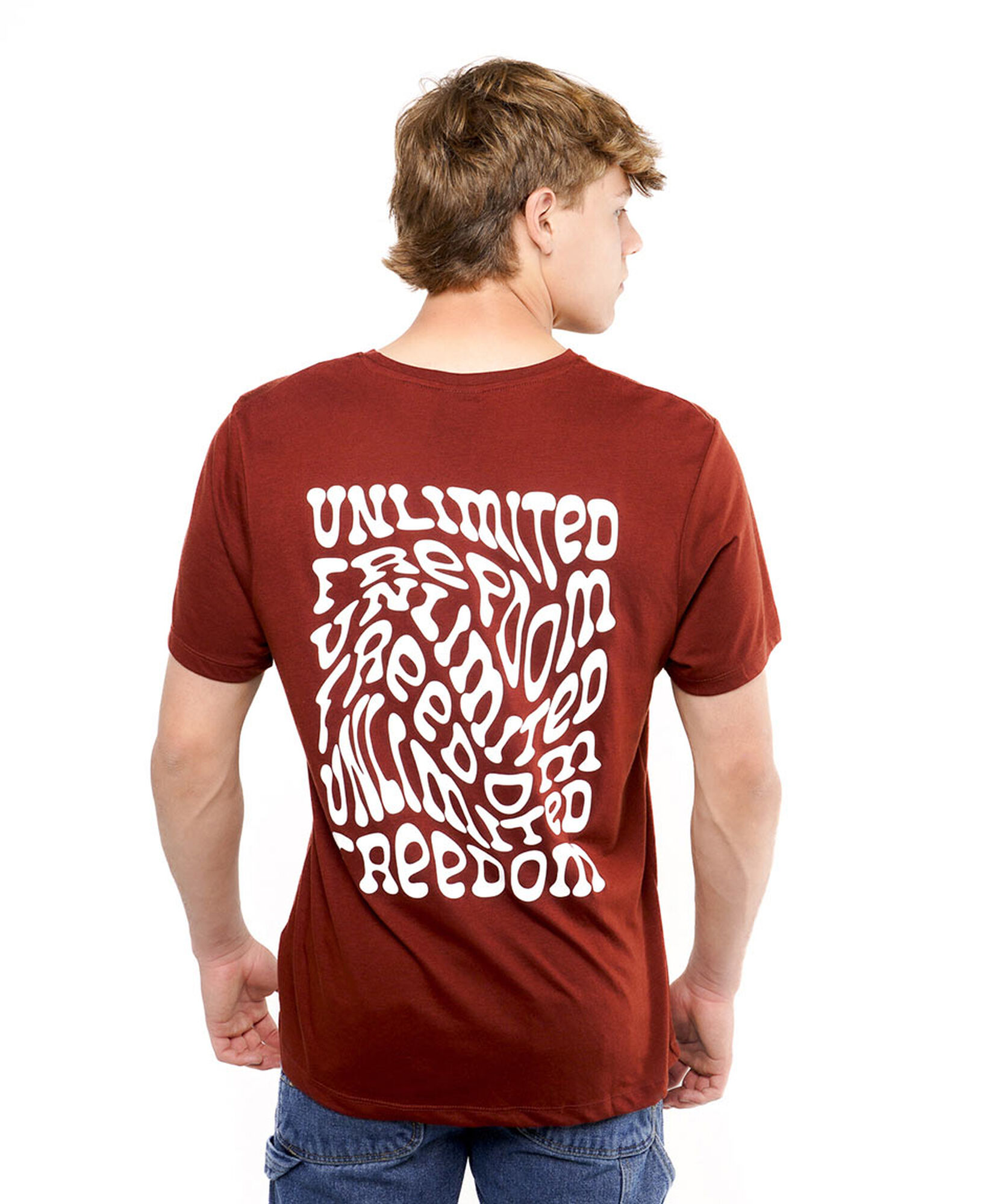 Polera hombre doble estampado freedom Polera hombre doble estampado freedom