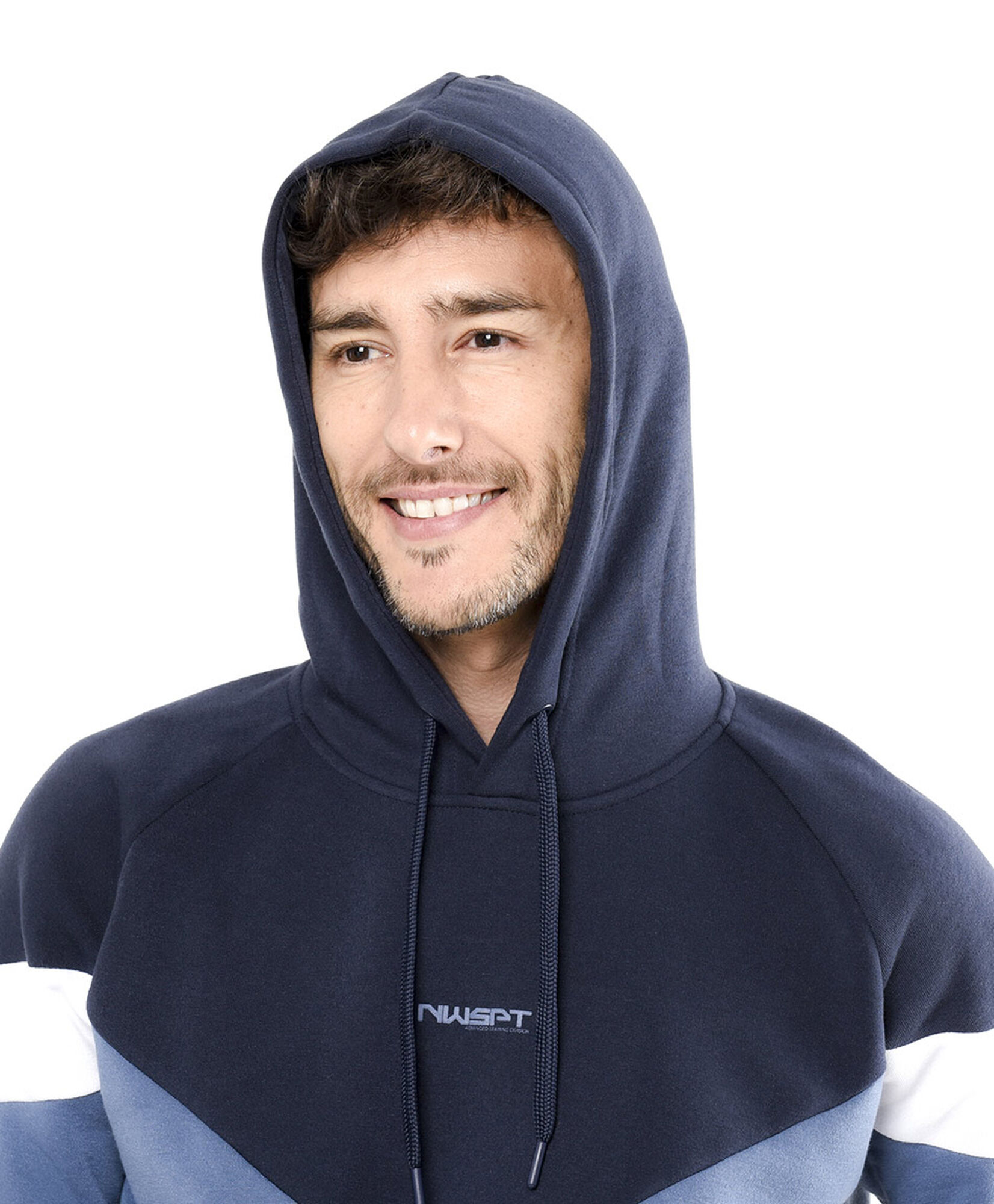 Polerón deportivo hombre línea azul Polerón deportivo hombre línea azul