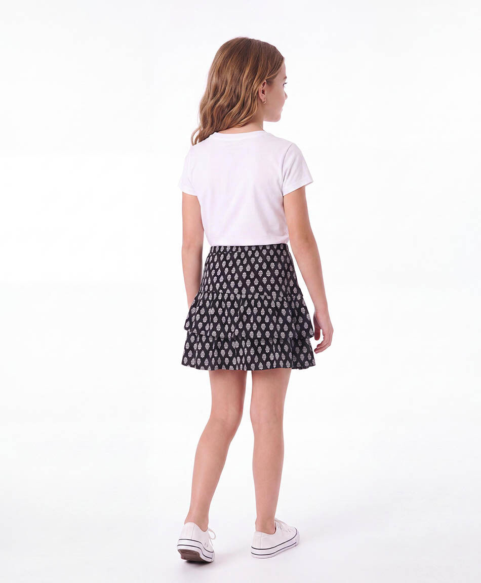 Falda ni&ntilde;a mini print