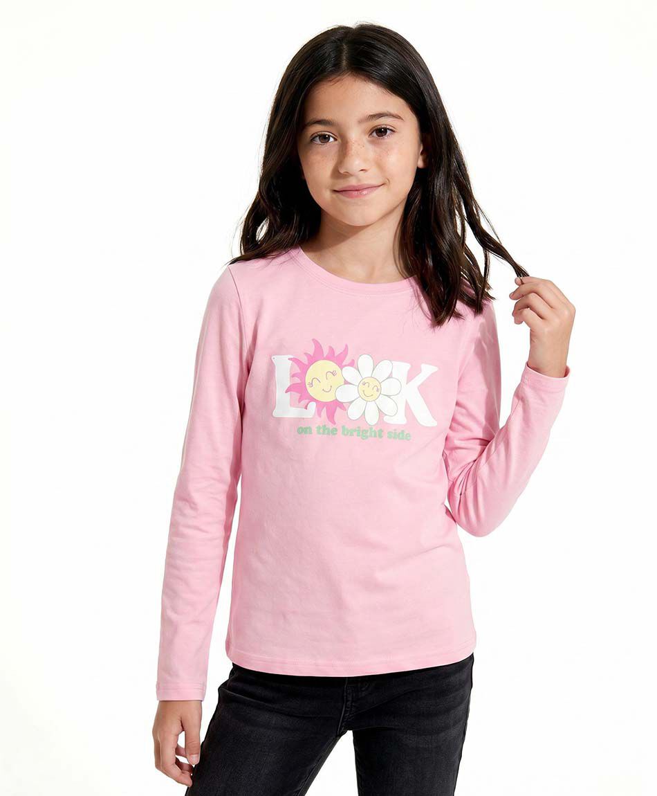 Polera ni&ntilde;a manga larga look