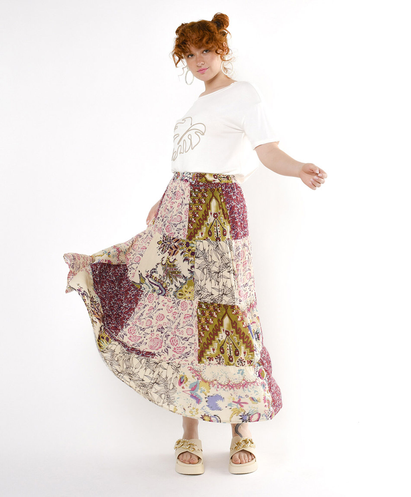 Falda mujer larga patchwork Falda mujer larga patchwork