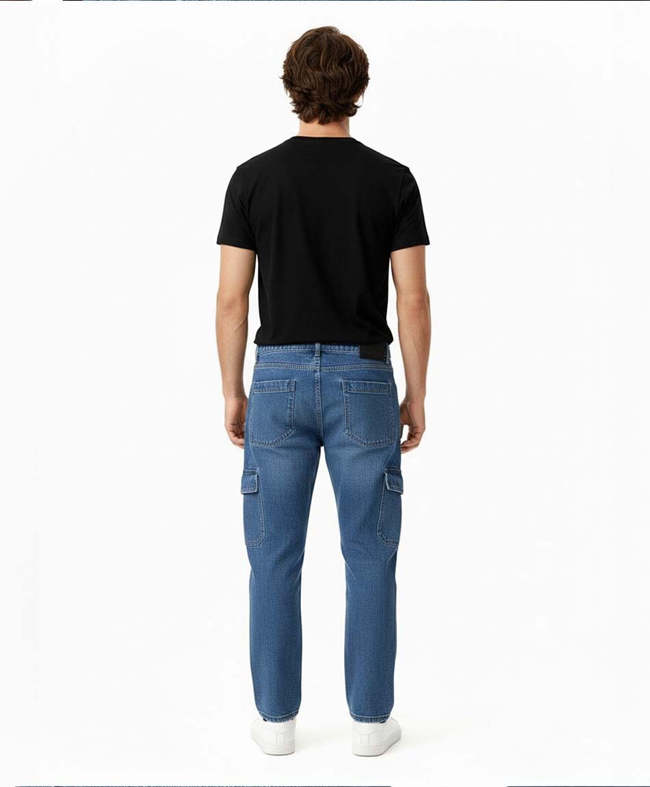 Jeans hombre cargo baggy