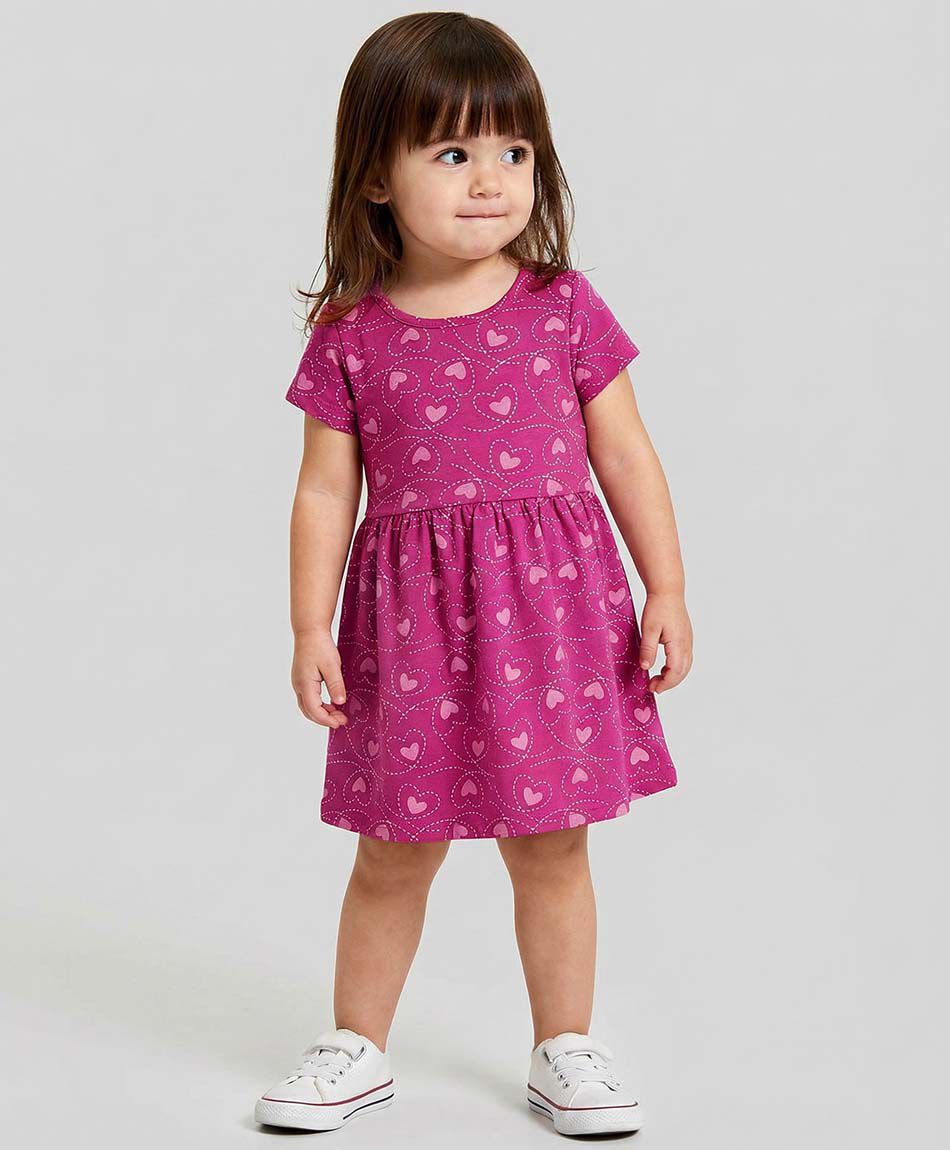 Vestido beb&eacute; corazones