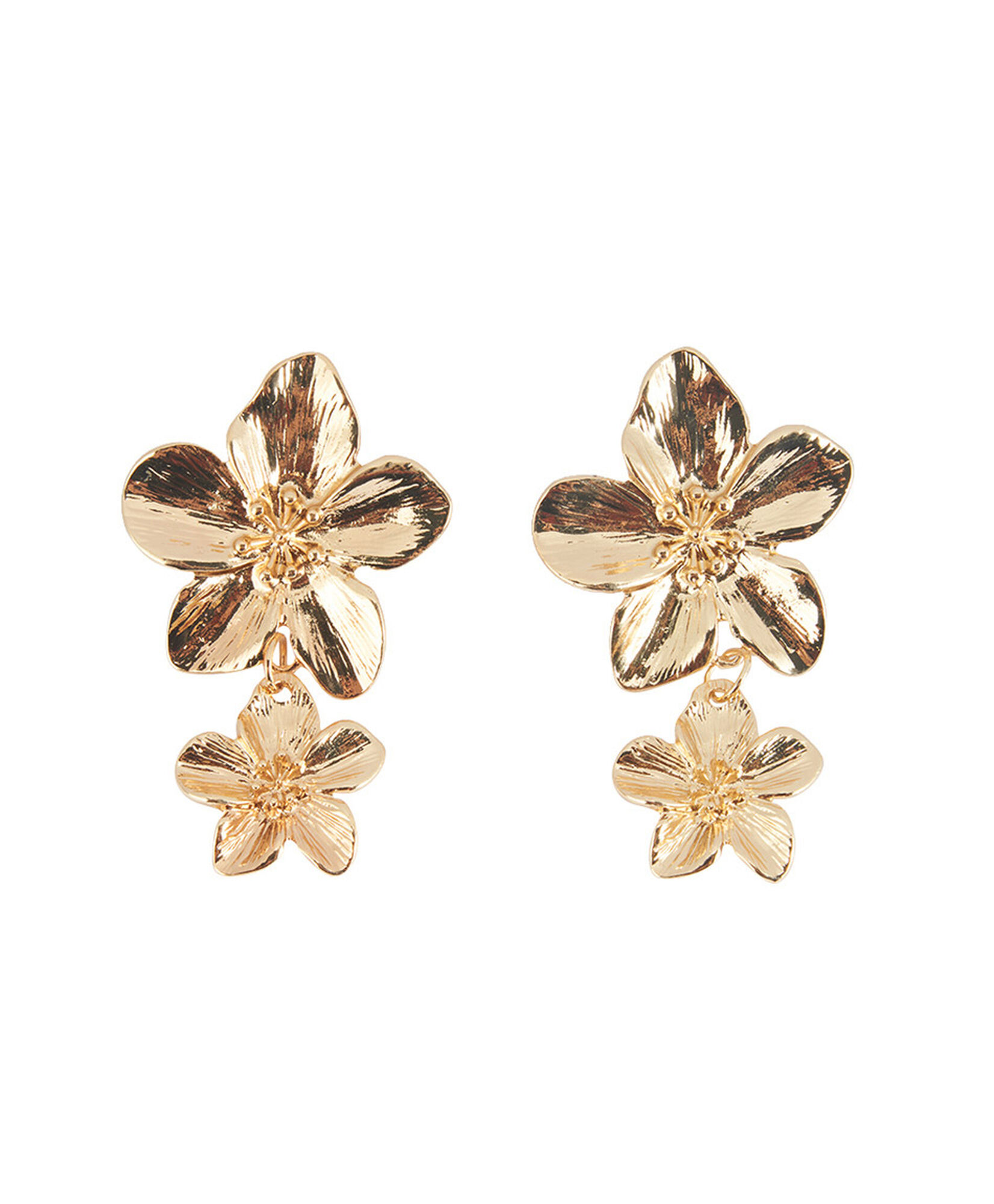 Aros mujer doble flor Aros mujer doble flor