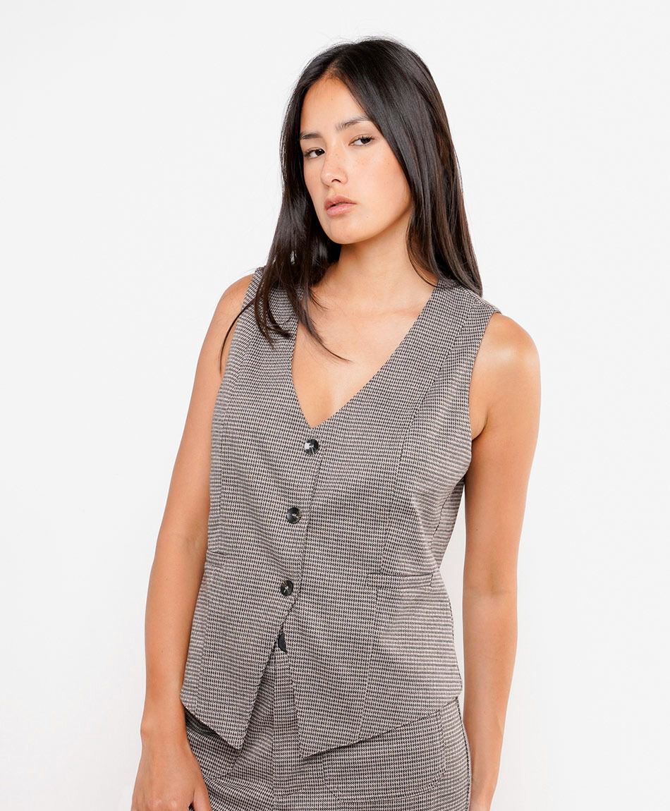 Vest mujer dise&ntilde;o vintage rayas