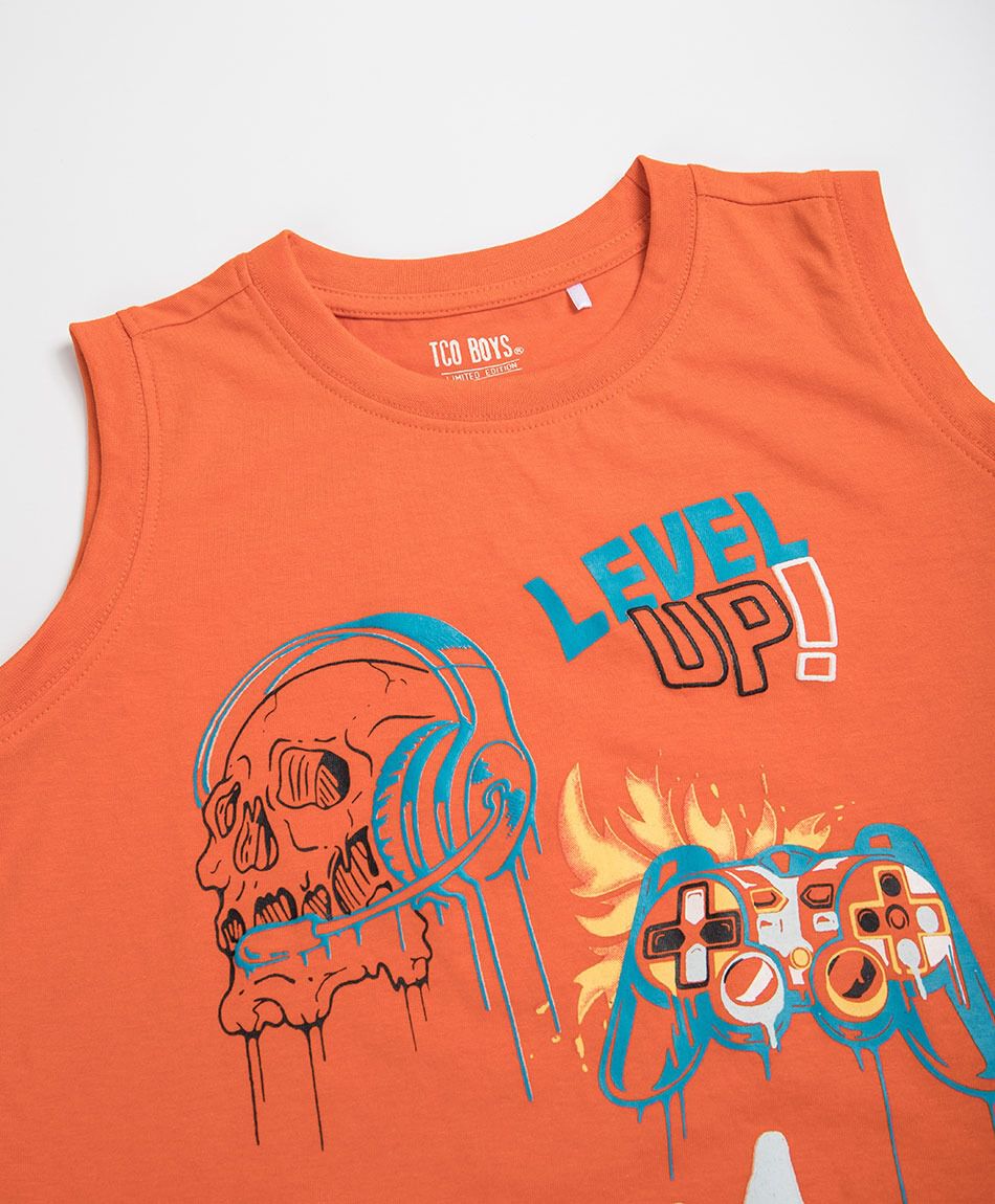Polera ni&ntilde;o sin mangas graffiti