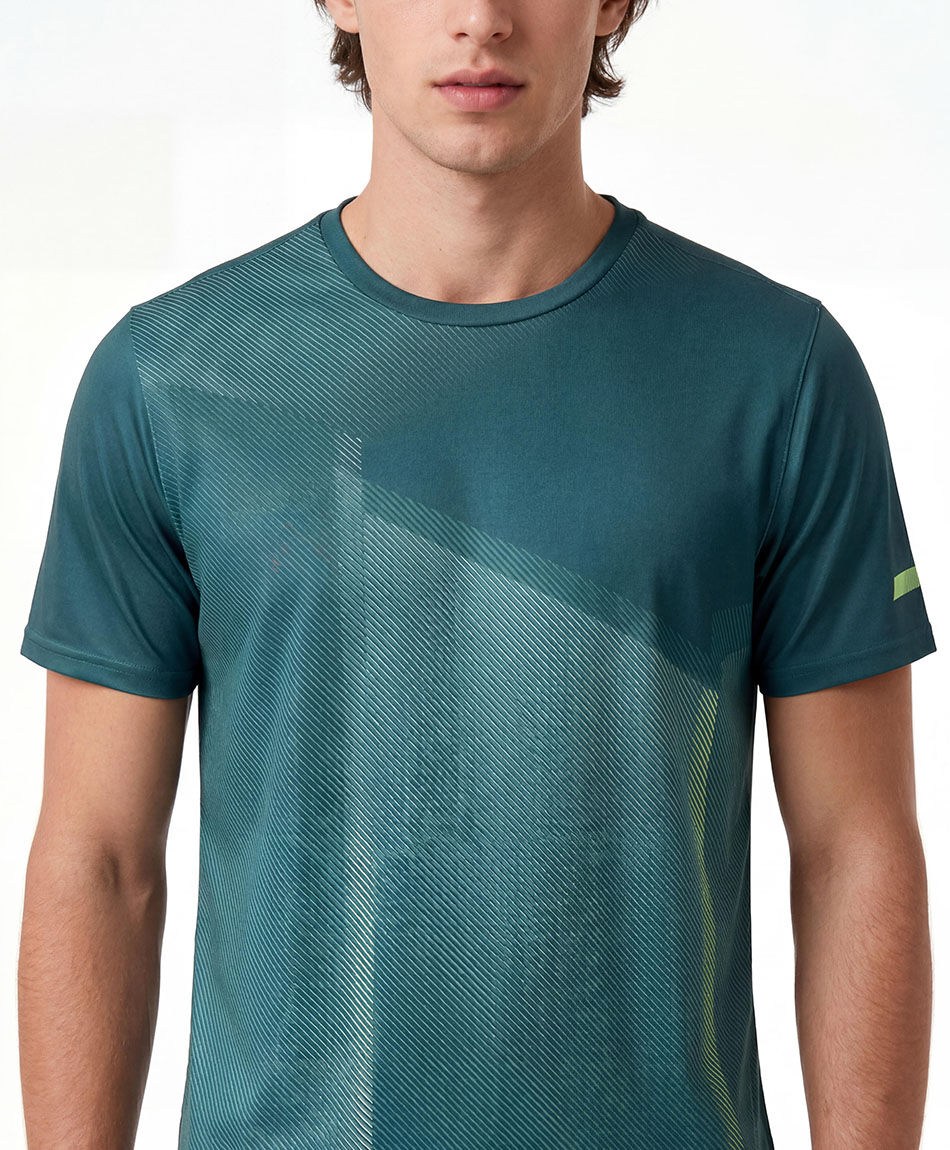 Polera deportiva hombre bloques