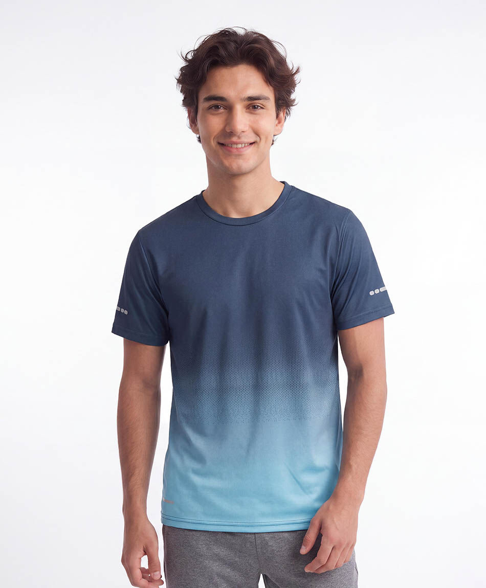 Polera deportiva hombre degrad&eacute;