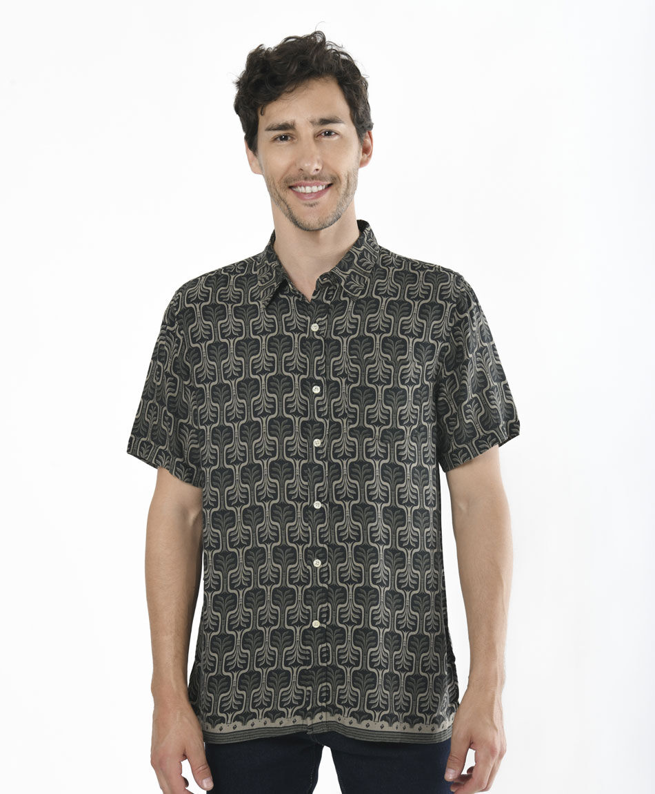 Camisa hombre hojas