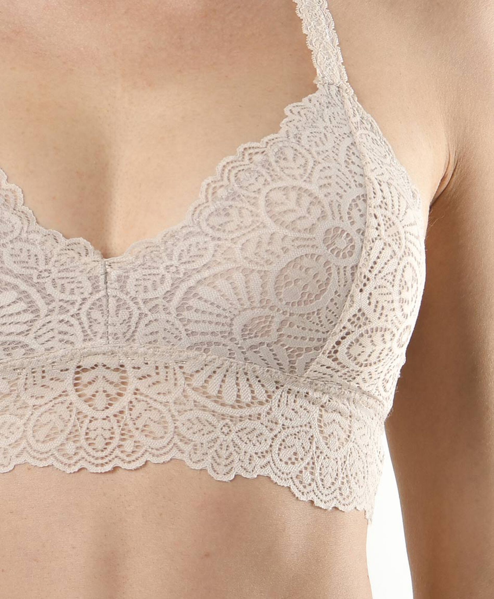 Bralette mujer encaje escote en v Bralette mujer encaje escote en v
