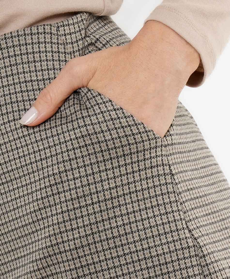 Mini falda mujer mini cuadros bolsillos