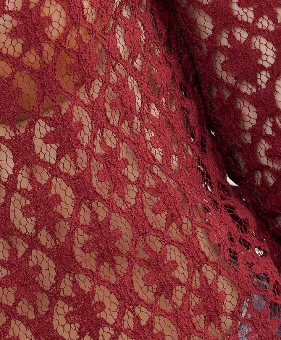 Polera mujer encajes florcitas