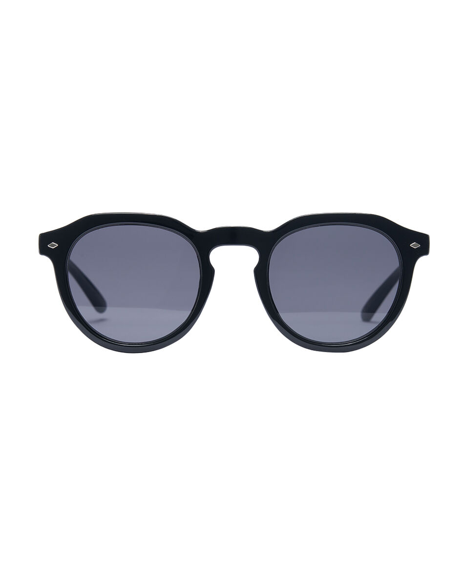 Lentes hombre redondo negro