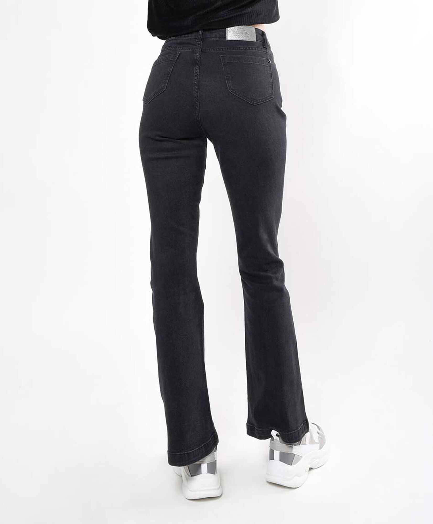 Jeans mujer brillos laterales flare Jeans mujer brillos laterales flare