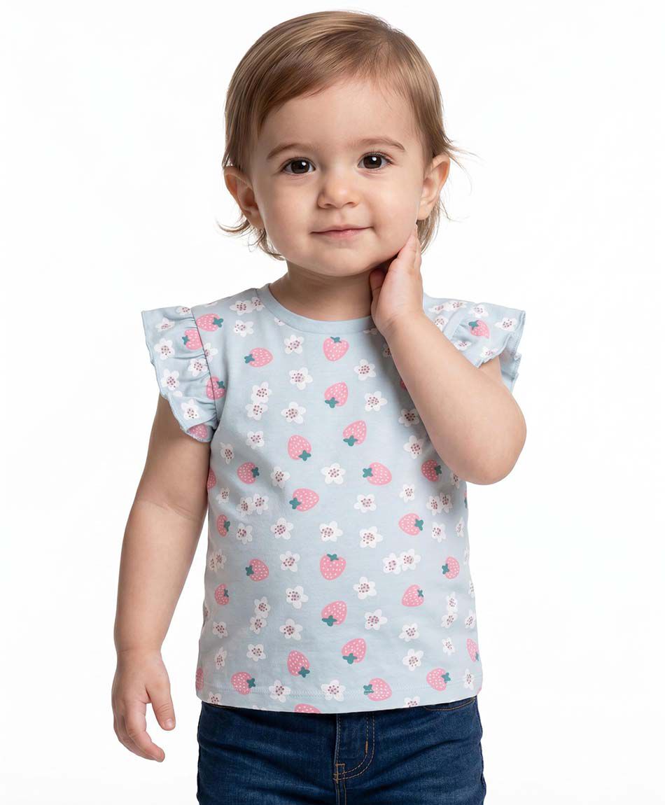 Polera beb&eacute; frutillas