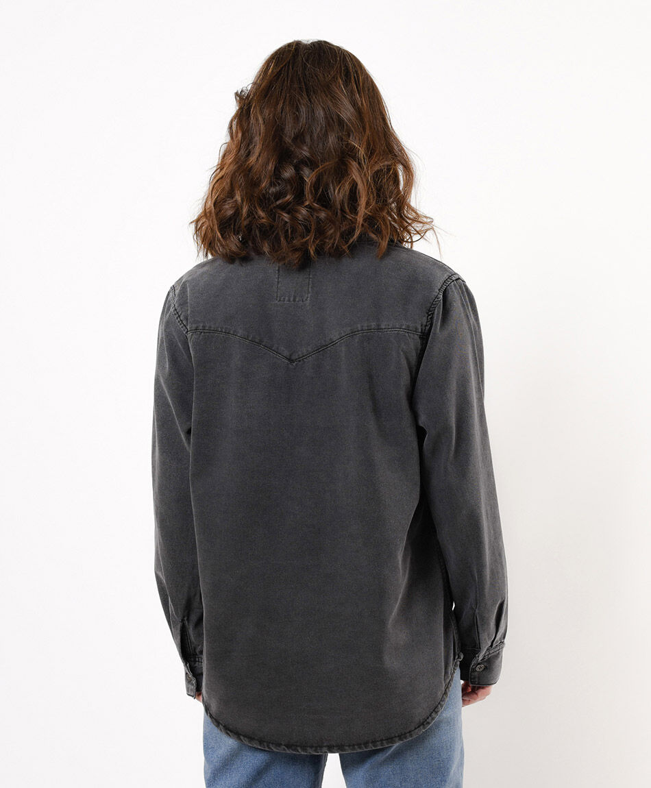 Blusa mujer denim dark