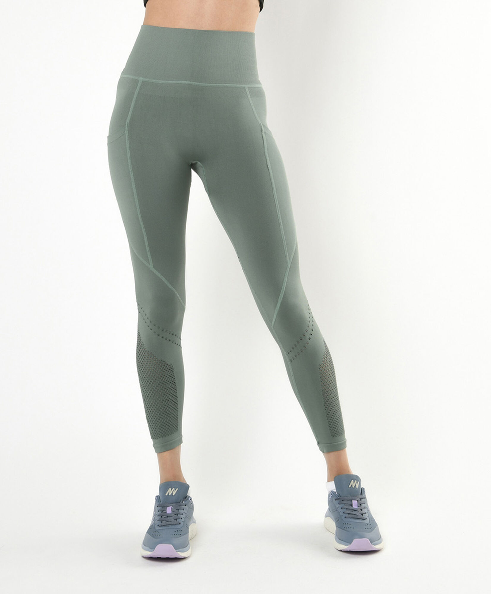 Calza deportiva mujer verde seamless Calza deportiva mujer verde seamless