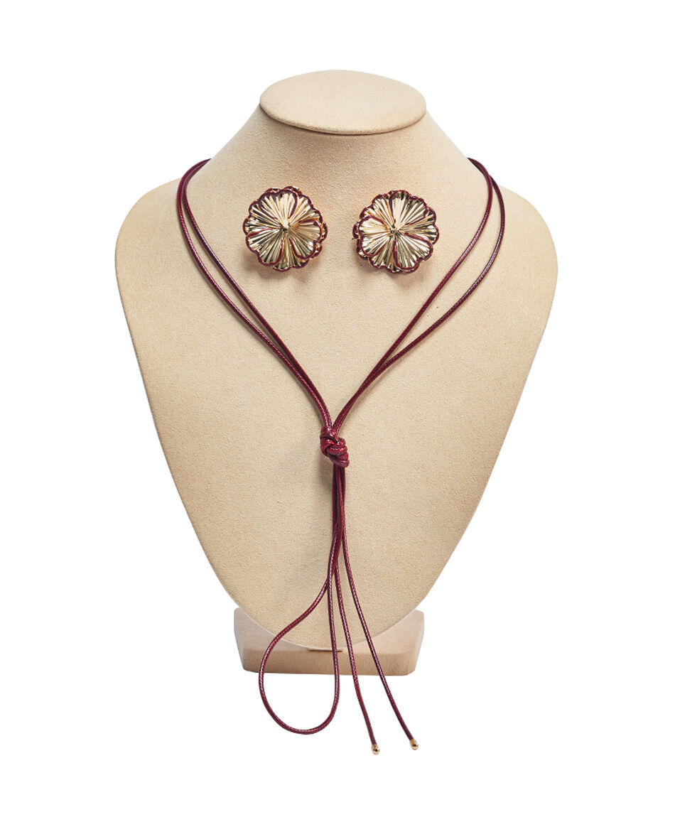 Set collar mujer fashion flor