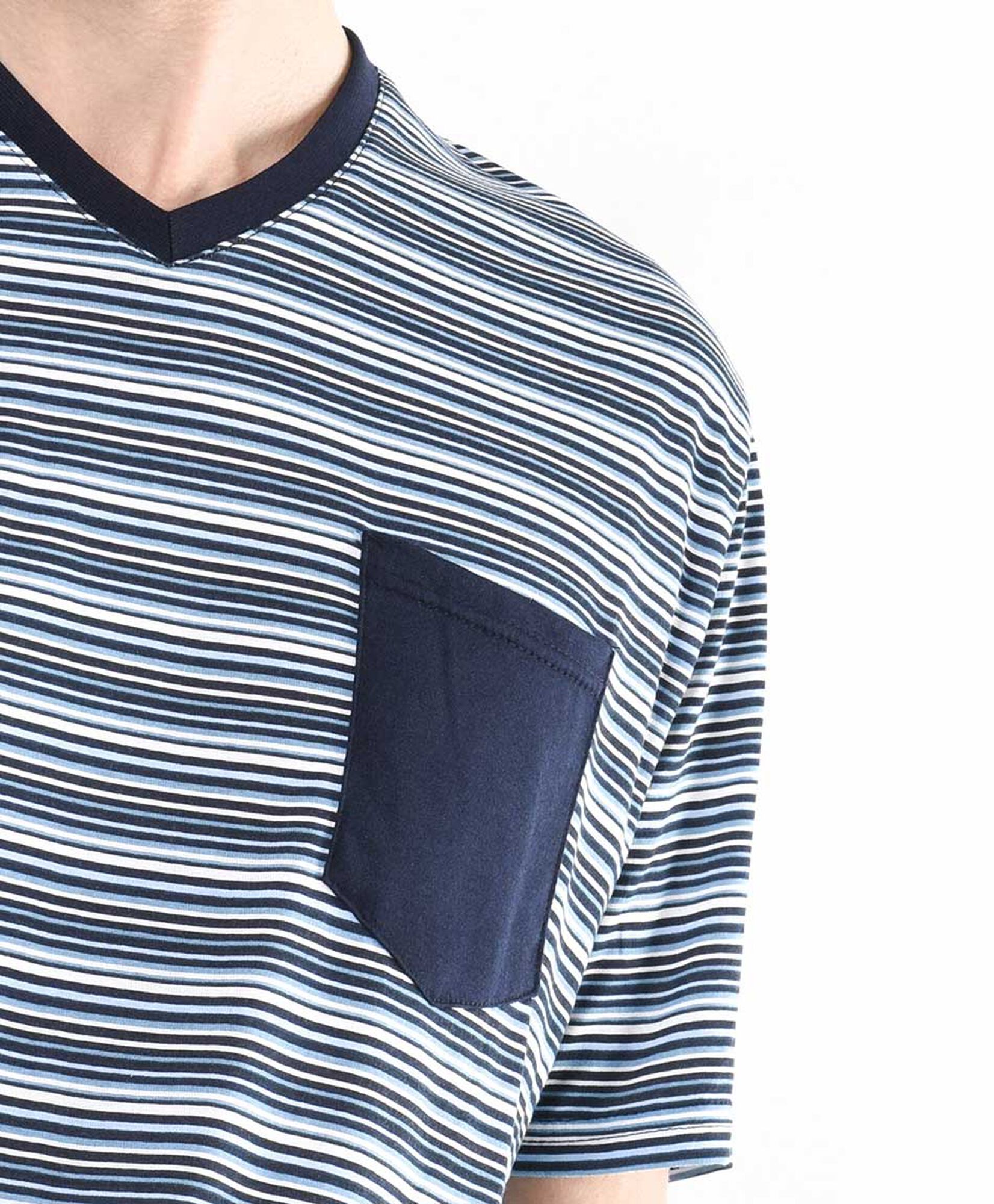 Pijama hombre líneas cuello en v Pijama hombre líneas cuello en v