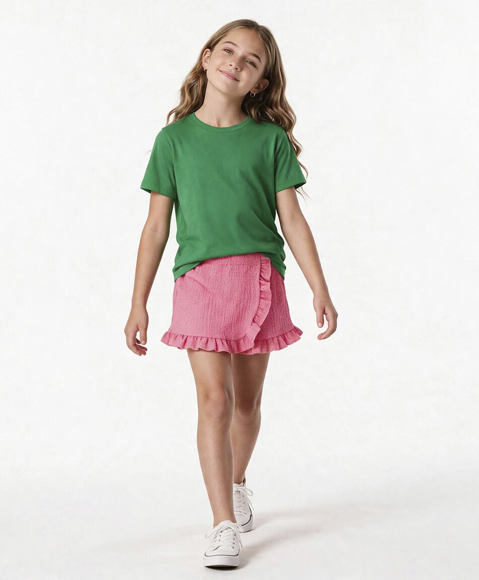 Falda ni&ntilde;a short vuelos