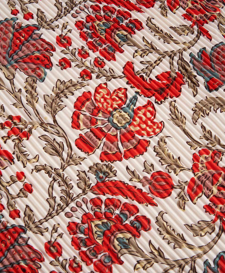 Set pa&ntilde;uelo + aros mujer flores rojas