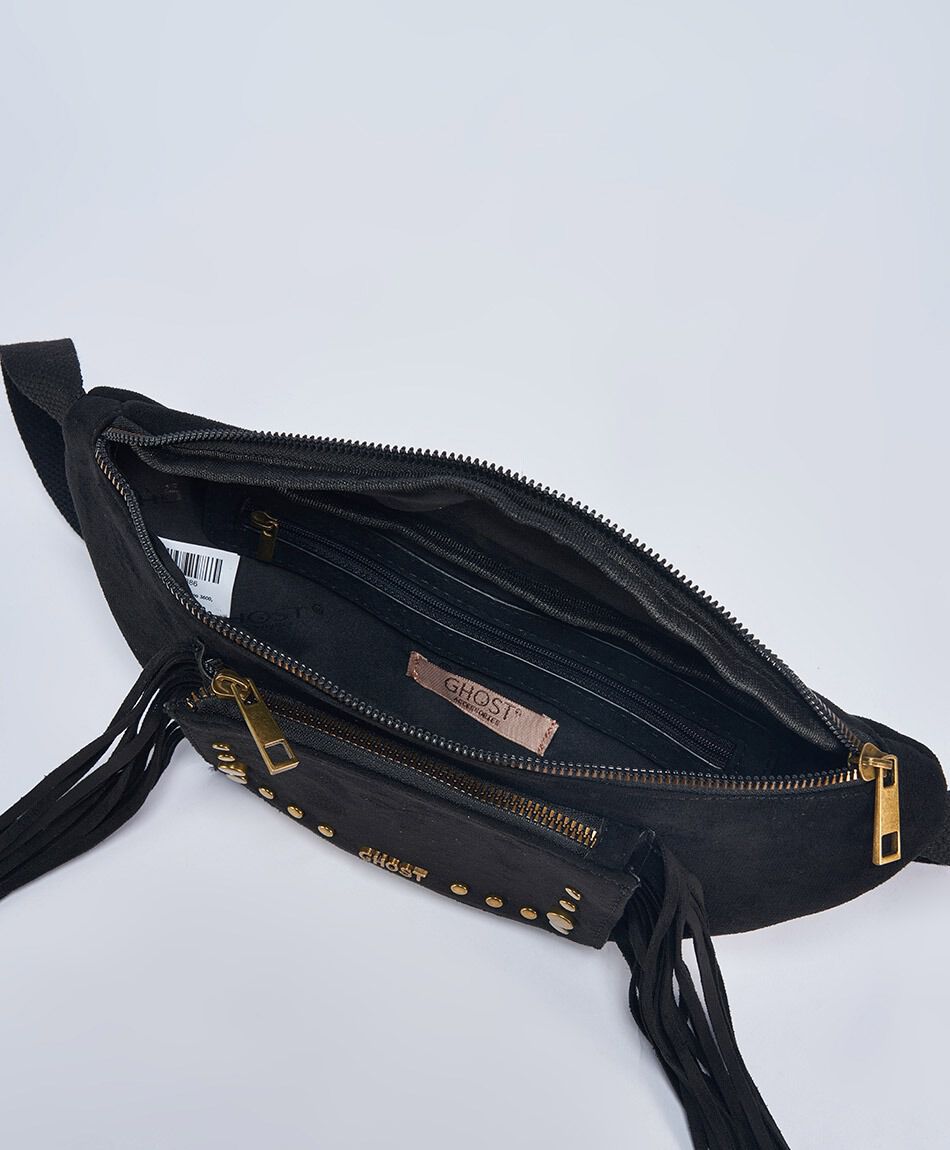 Banano mujer flecos black