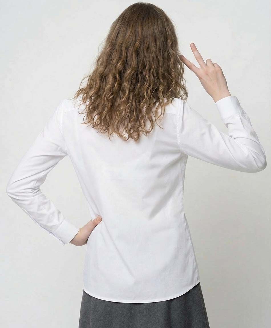 Blusa escolar lisa blanca