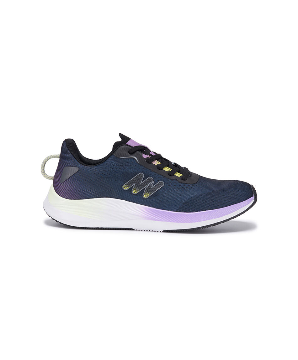 Zapatilla deportiva mujer negra glitter