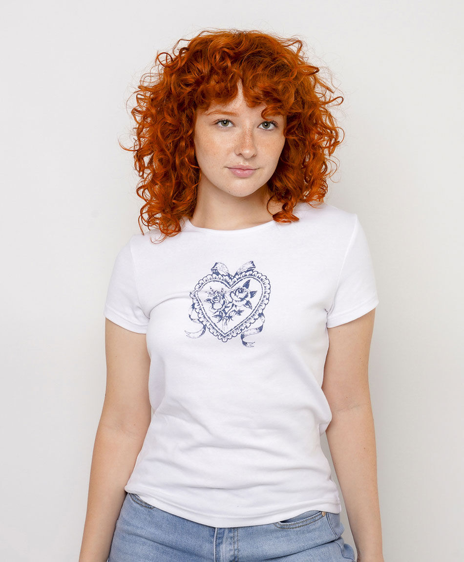 Polera mujer blue heart