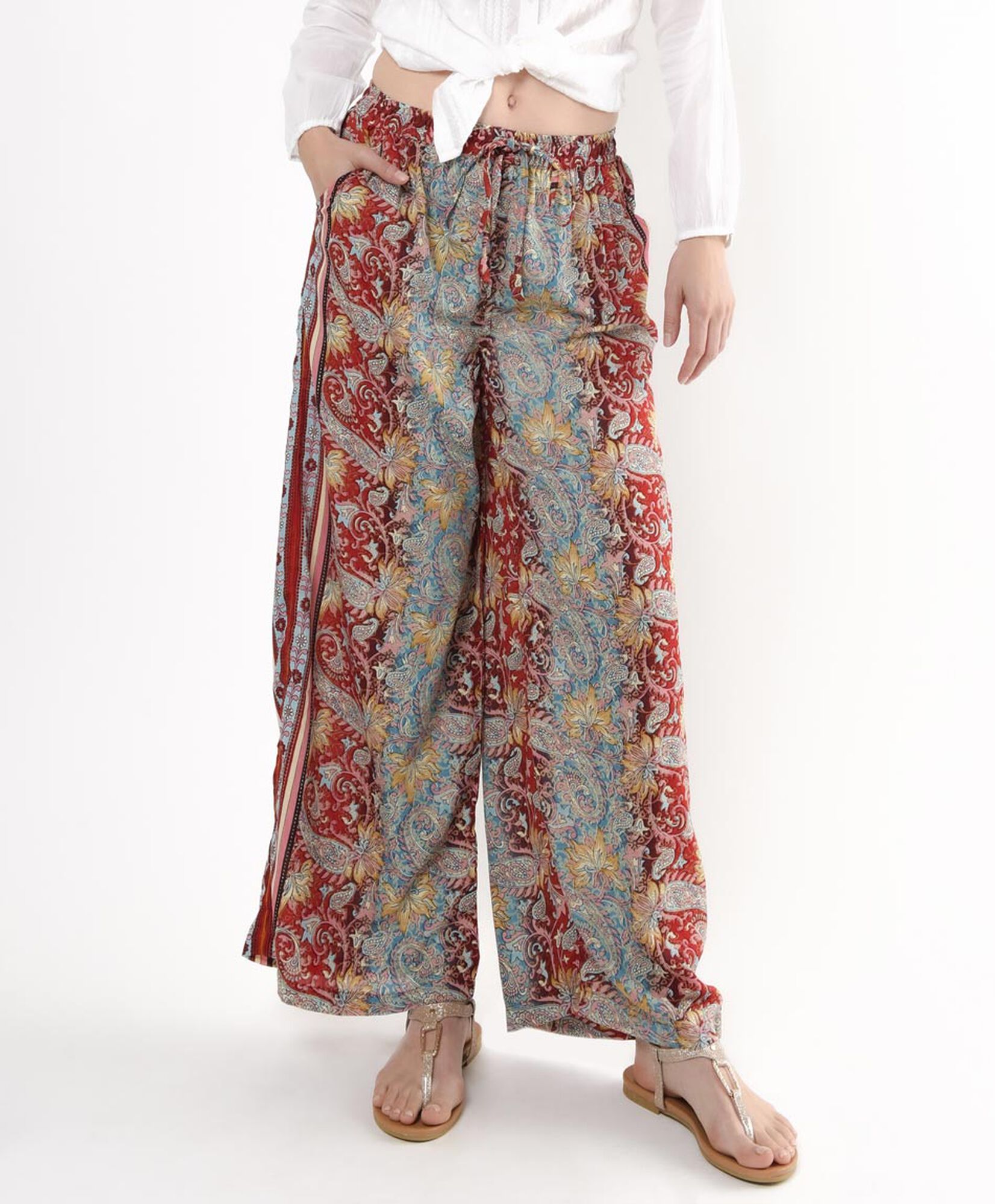 Pantalón mujer estampado diseños wide Pantalón mujer estampado diseños wide