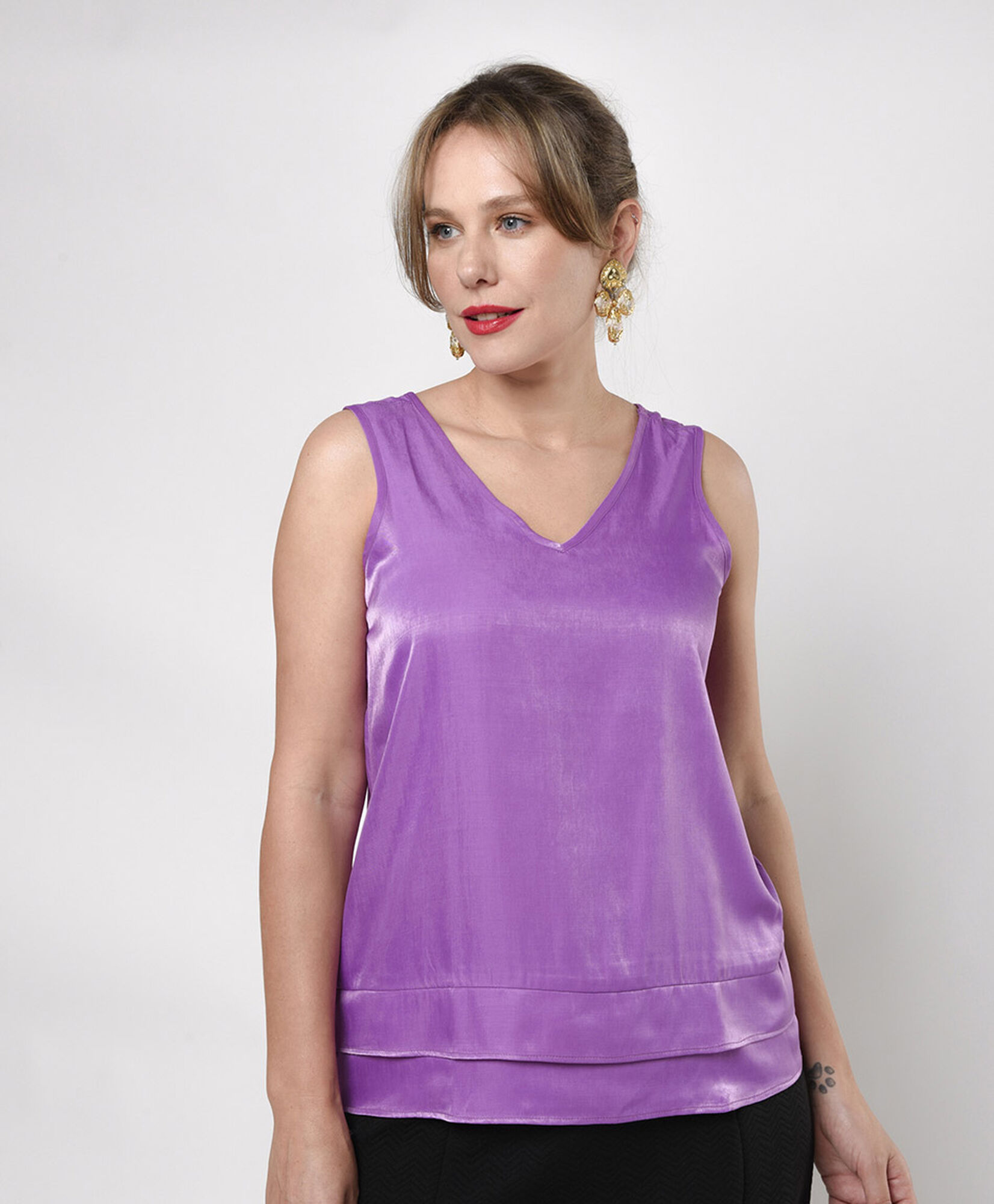 Polera mujer satinada Polera mujer satinada