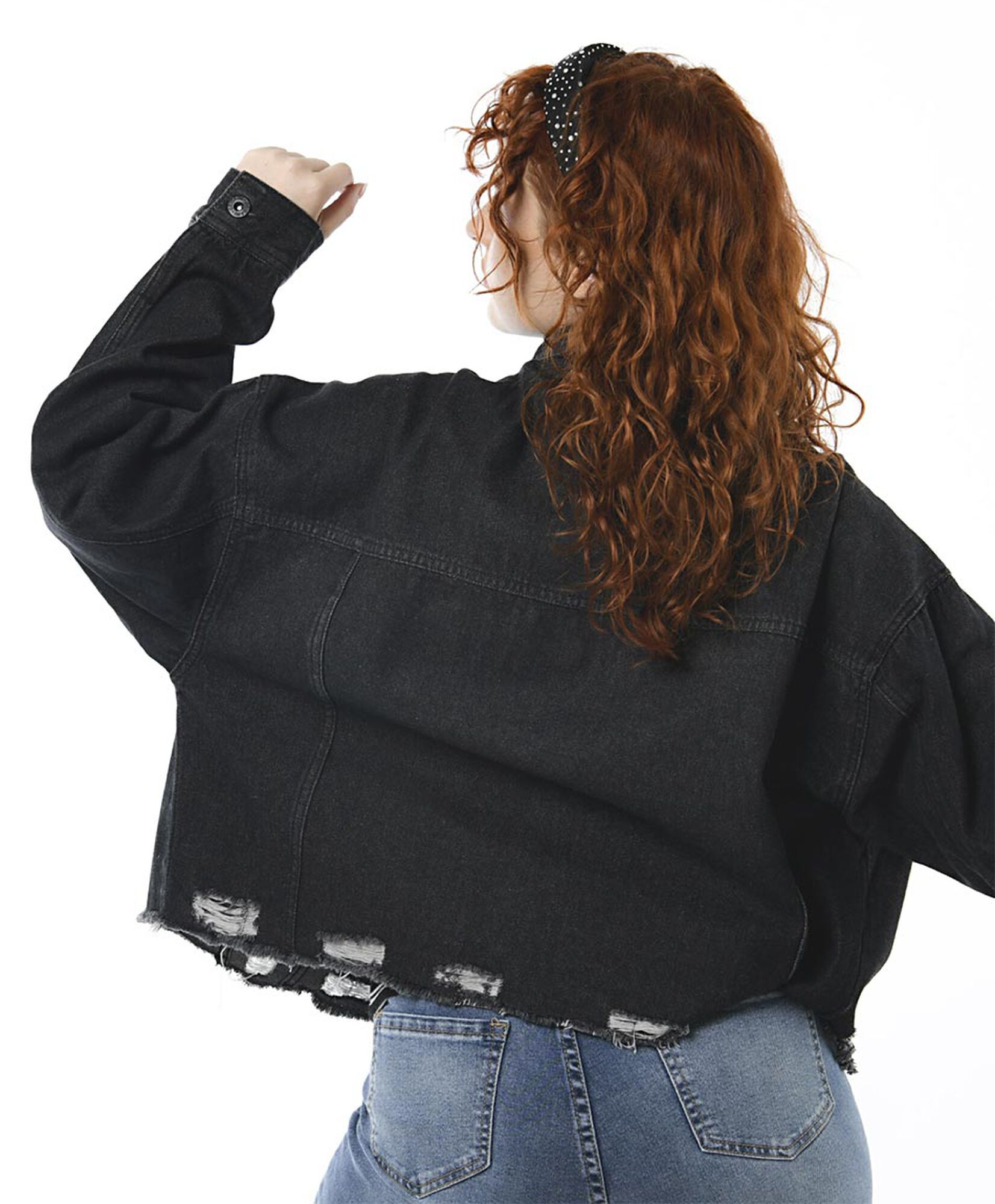Chaqueta mujer denim negra Chaqueta mujer denim negra