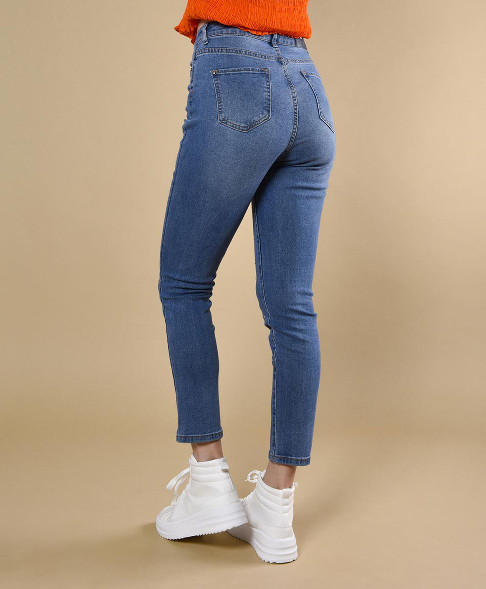 Jeans tiro alto brillos Jeans tiro alto brillos