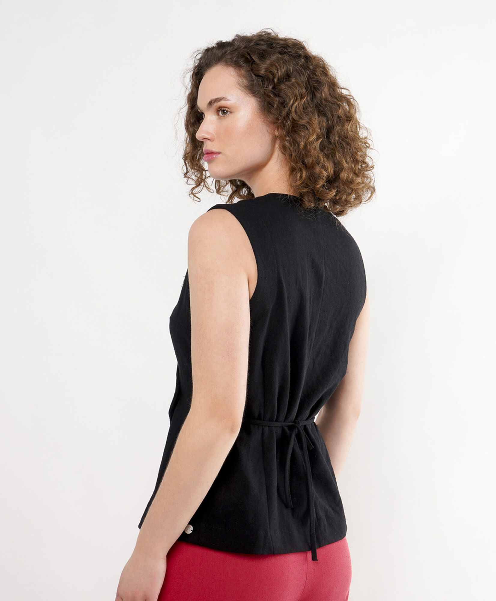 Vest mujer cuello v cruzado Vest mujer cuello v cruzado