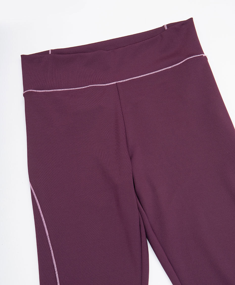 Calza deportiva mujer stretch burdeo