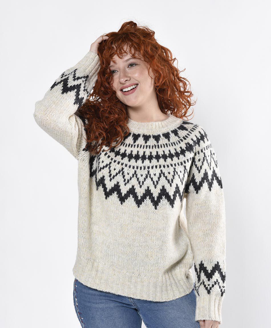 Sweater mujer tejido n&oacute;rdico