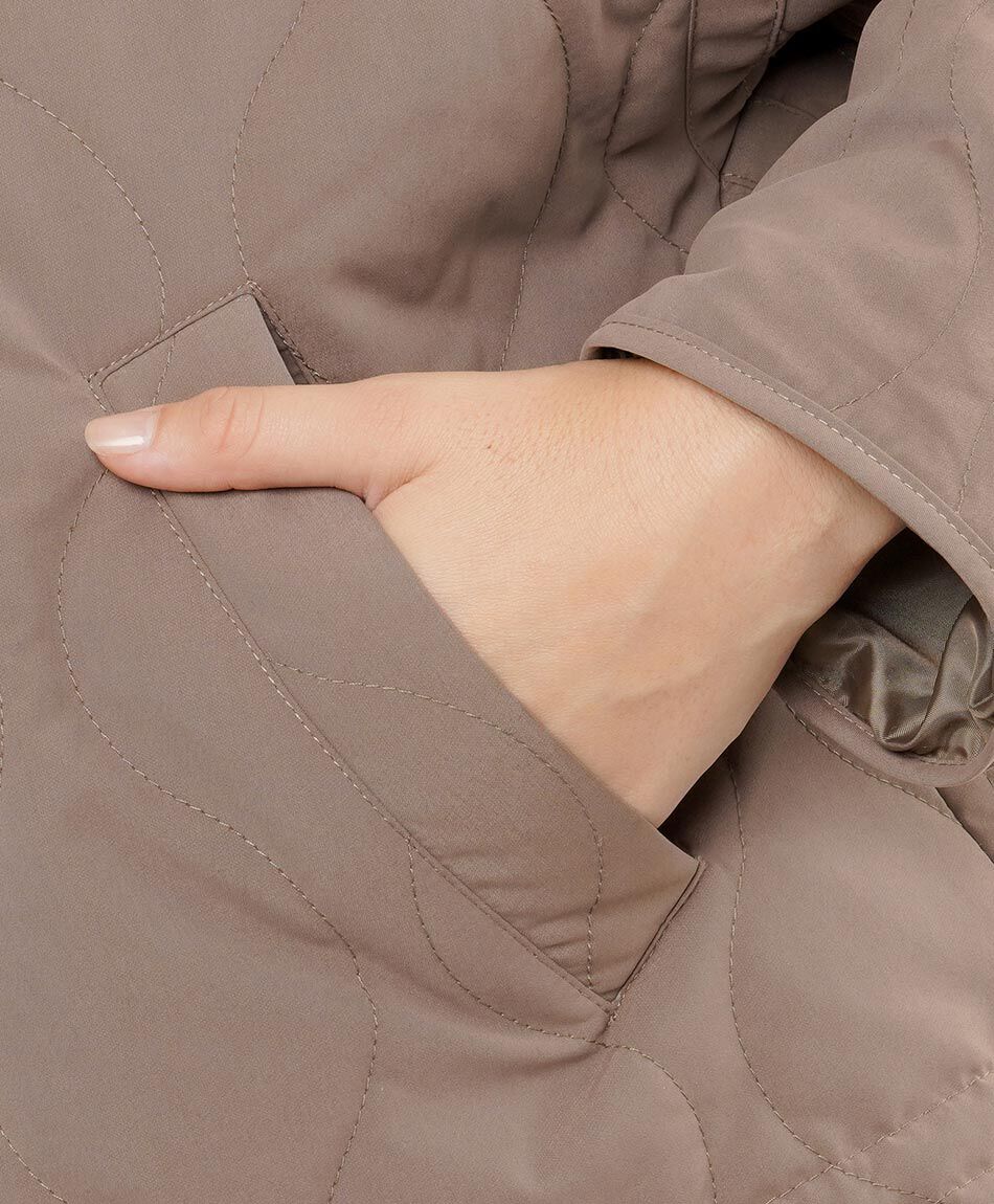 Chaqueta mujer puffer acolchada brown