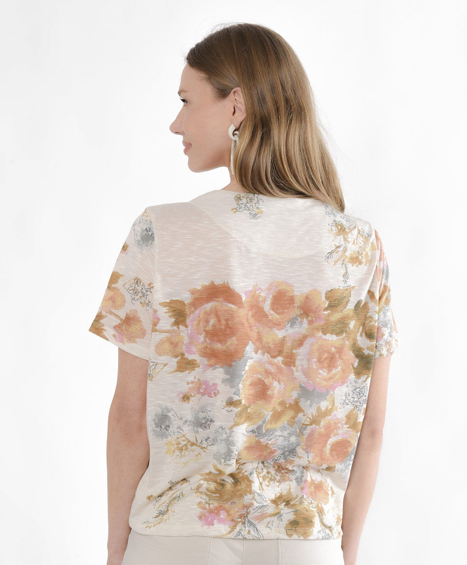 Polera mujer floreada