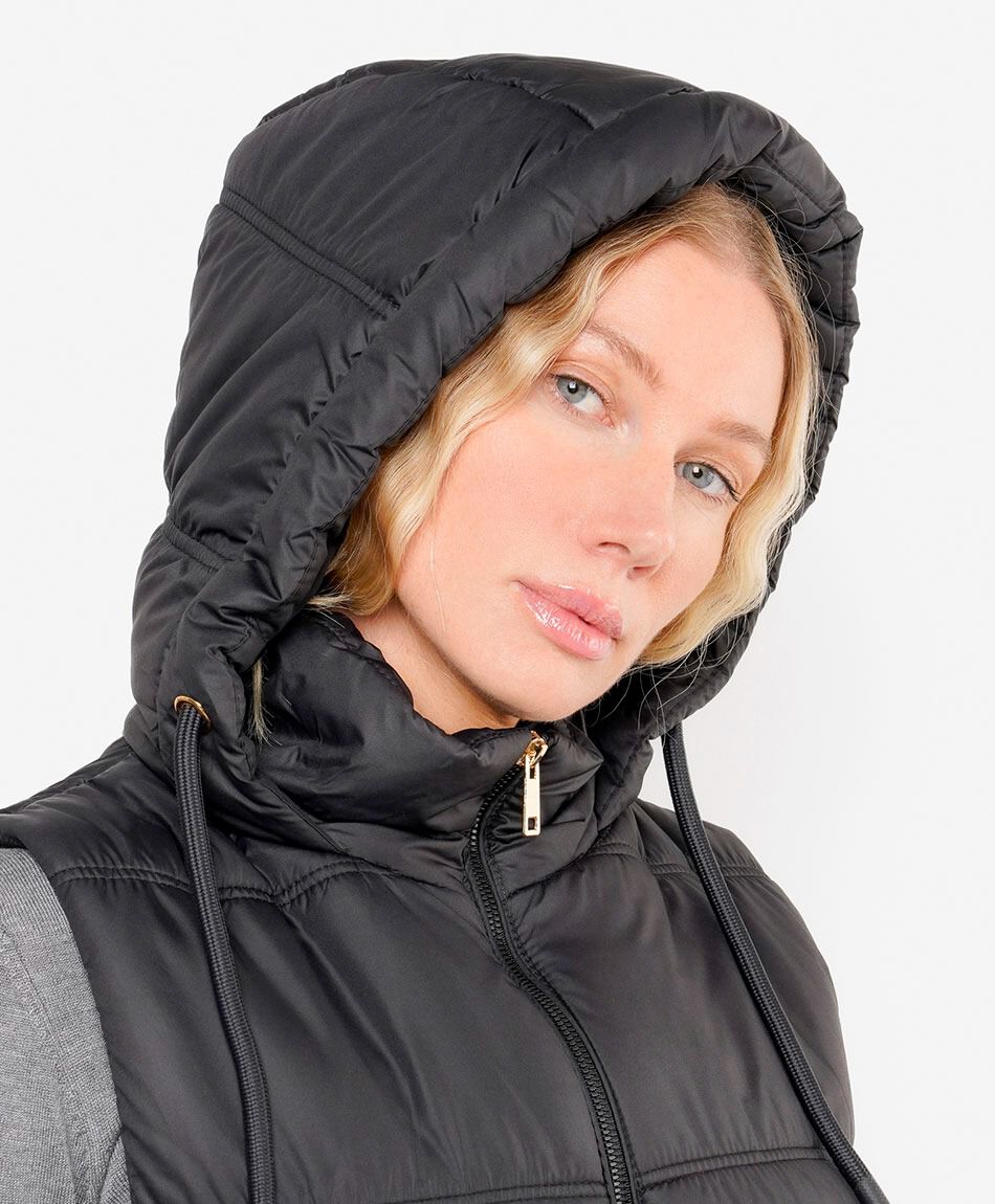 Parka mujer sin mangas cord&oacute;n