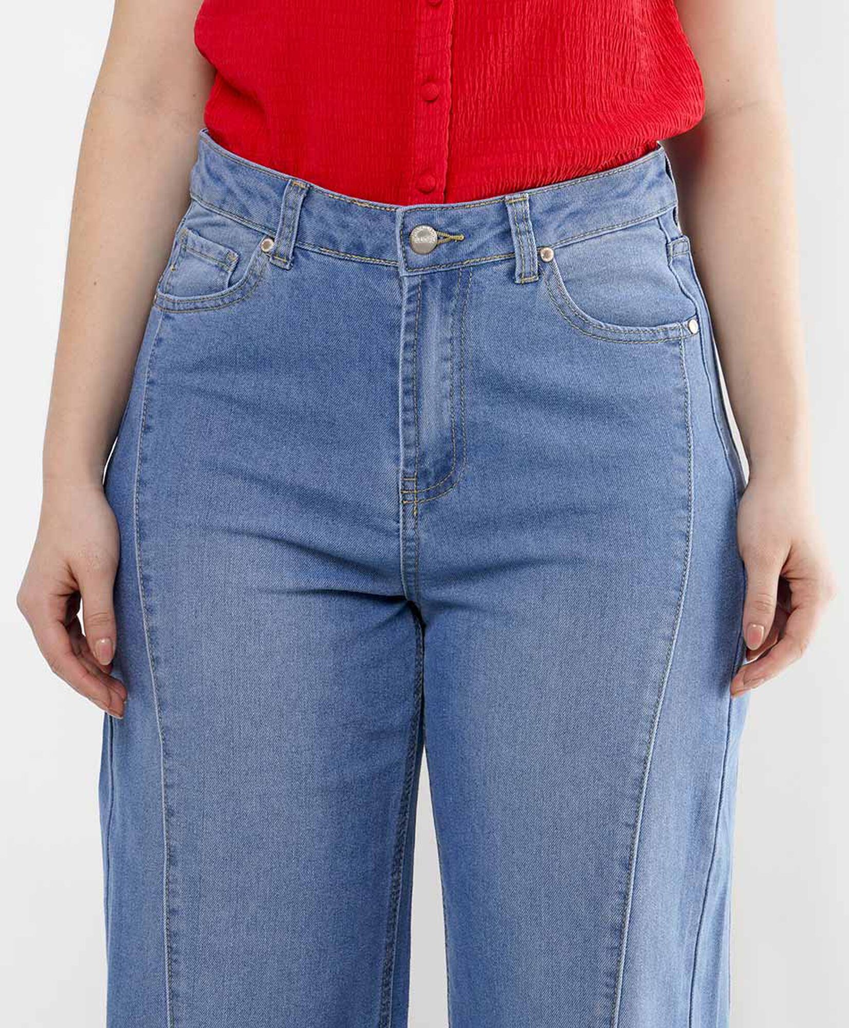 Jeans mujer pliegues wide Jeans mujer pliegues wide