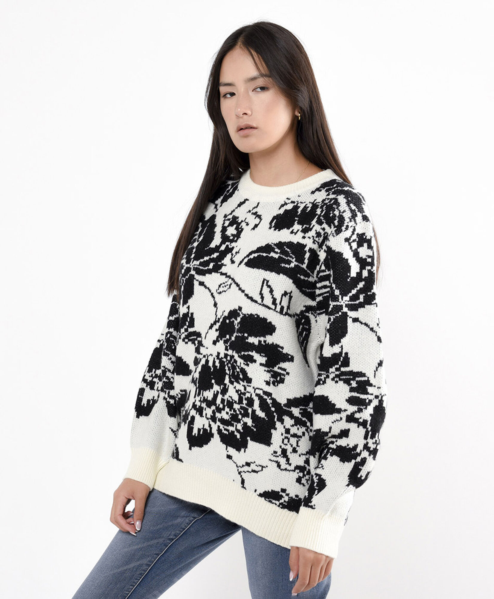 Sweater mujer jacquard flores Sweater mujer jacquard flores