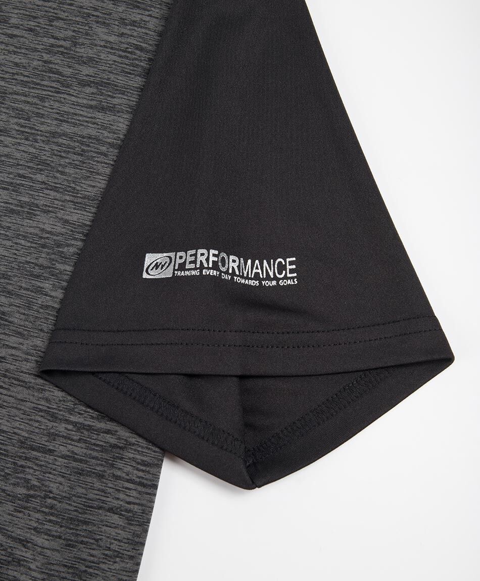 Polera deportiva hombre melange gris