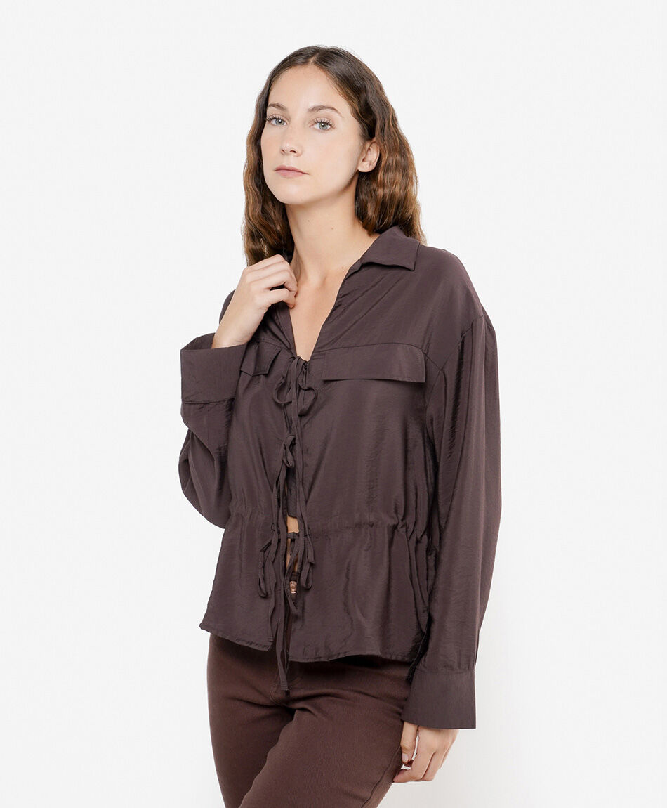 Blusa mujer tiras cintura